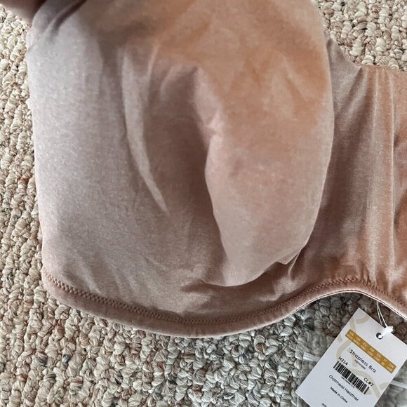 Delimira Women's Underwire Strapless Bra 46DD Oatmeal NWT Removable Straps - Picture 7 of 9
